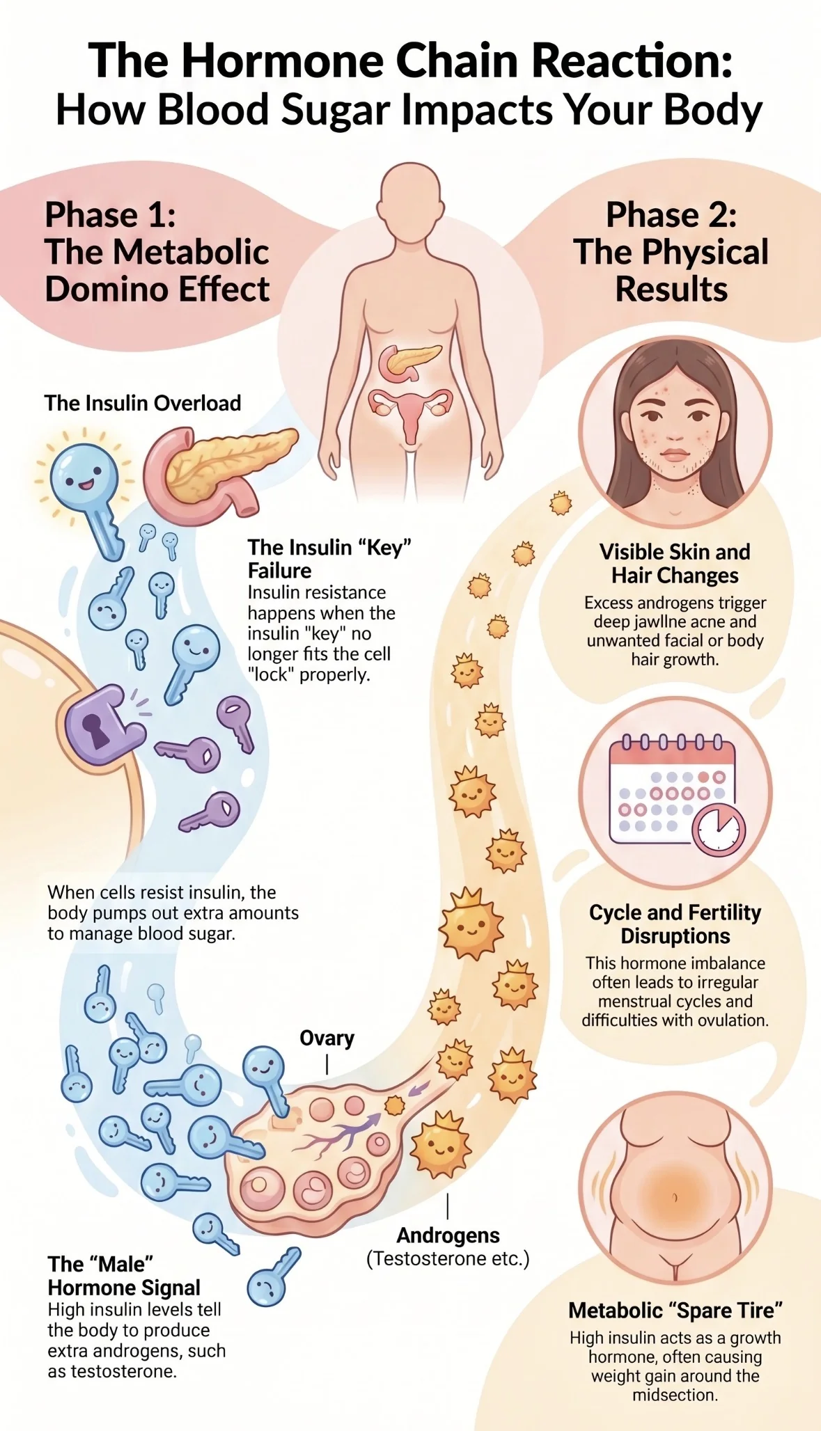 The hormone chain reaction: how blood sugar impacts your body in PCOS