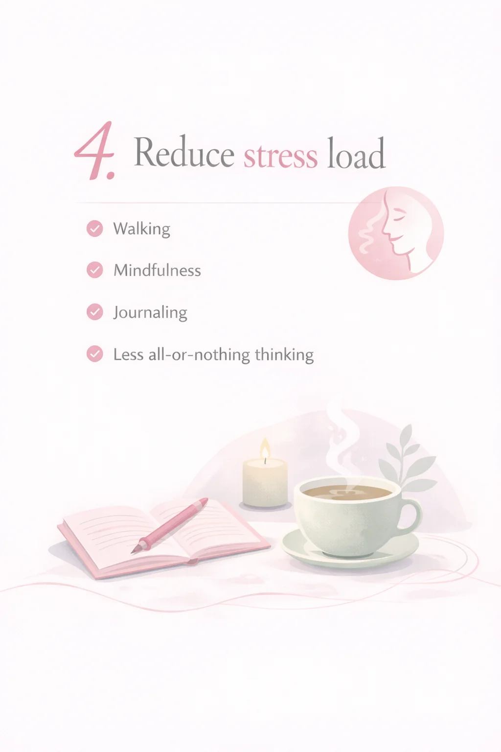 Reduce stress load for PCOS hormone balance