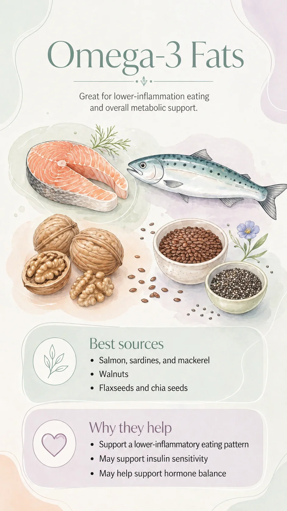 Omega-3 fats for PCOS: lower inflammation and support metabolism