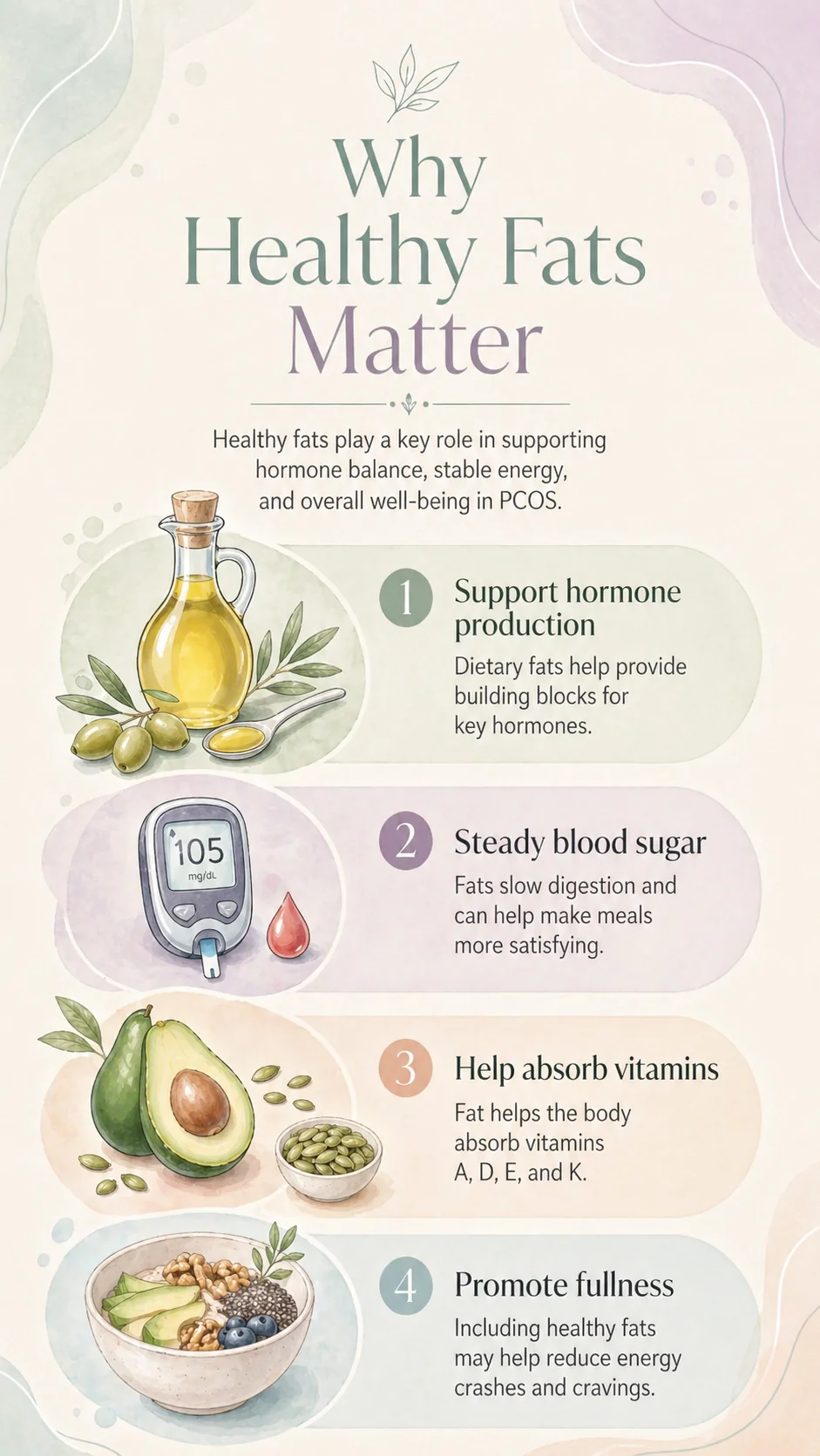 Why healthy fats matter for PCOS hormone production