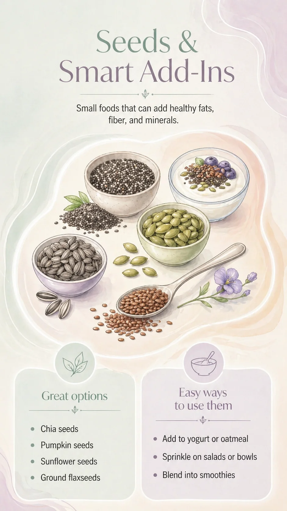 Seeds and smart add-ins for PCOS: chia, flax, pumpkin