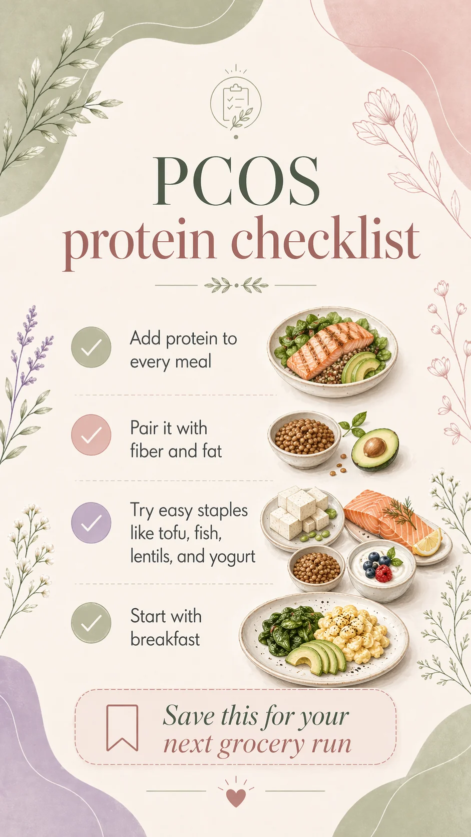 PCOS protein checklist: easy ways to add protein to every meal