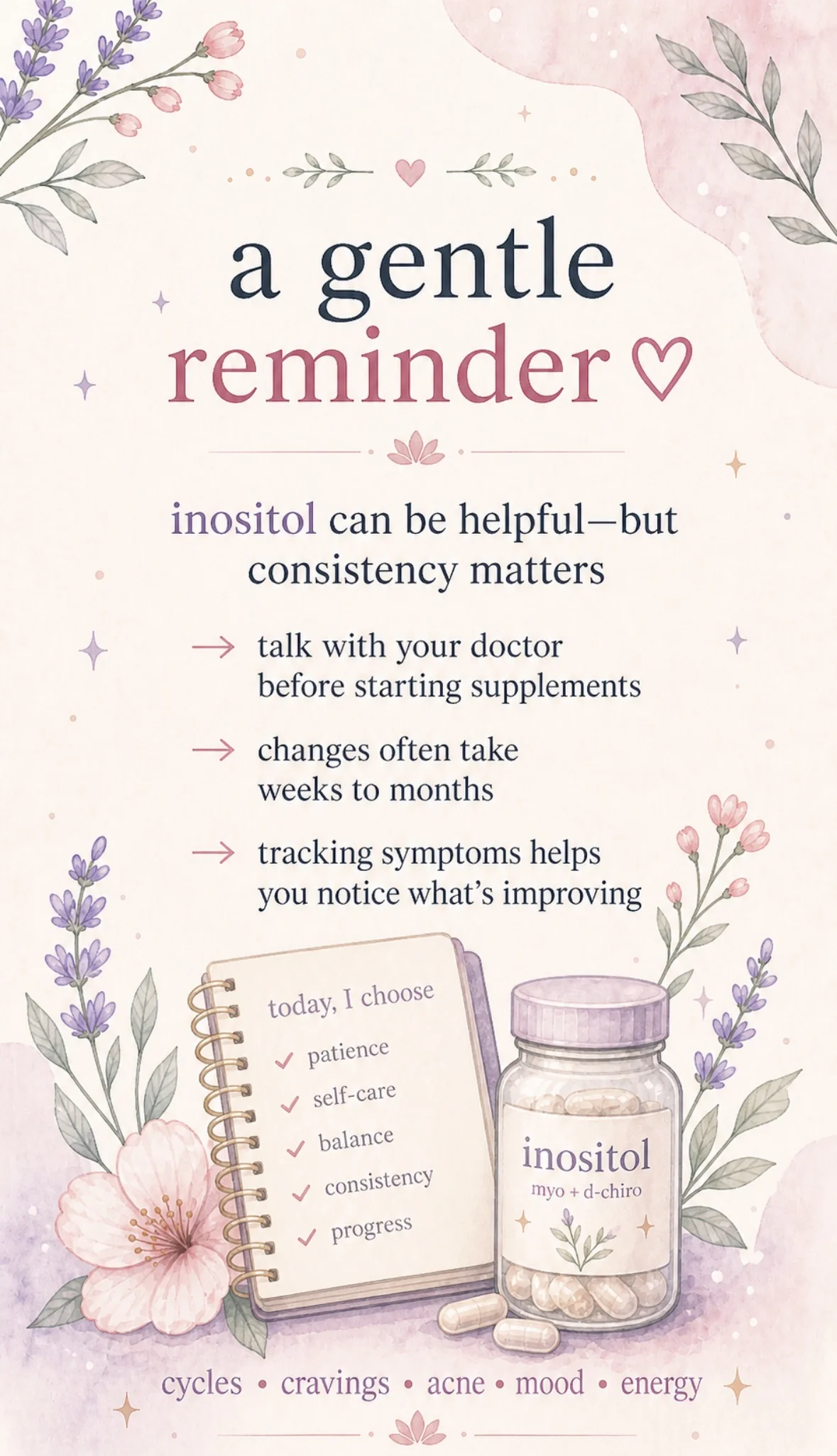 A gentle reminder: consistency matters with PCOS supplements