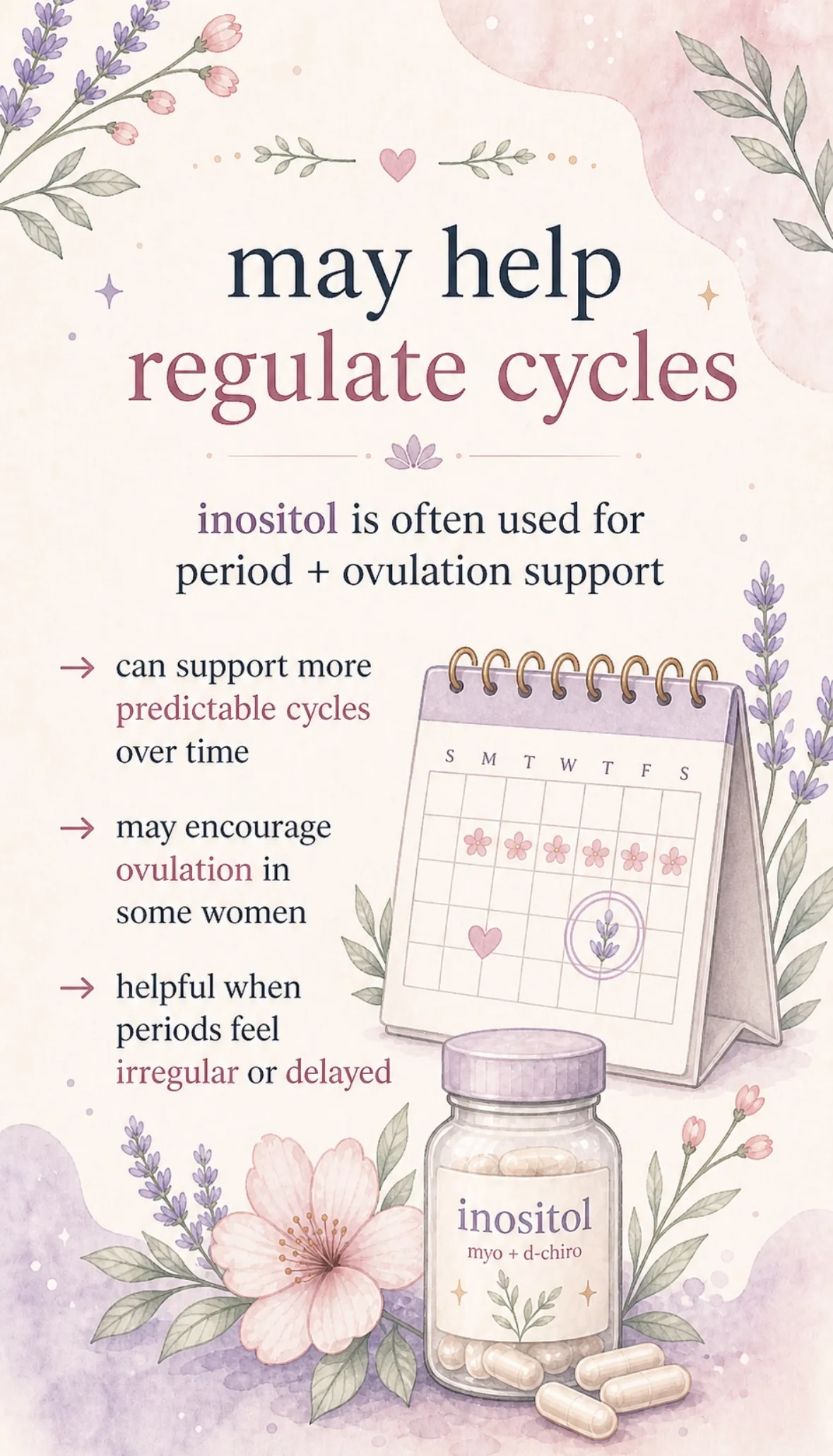 Inositol may help regulate cycles for PCOS