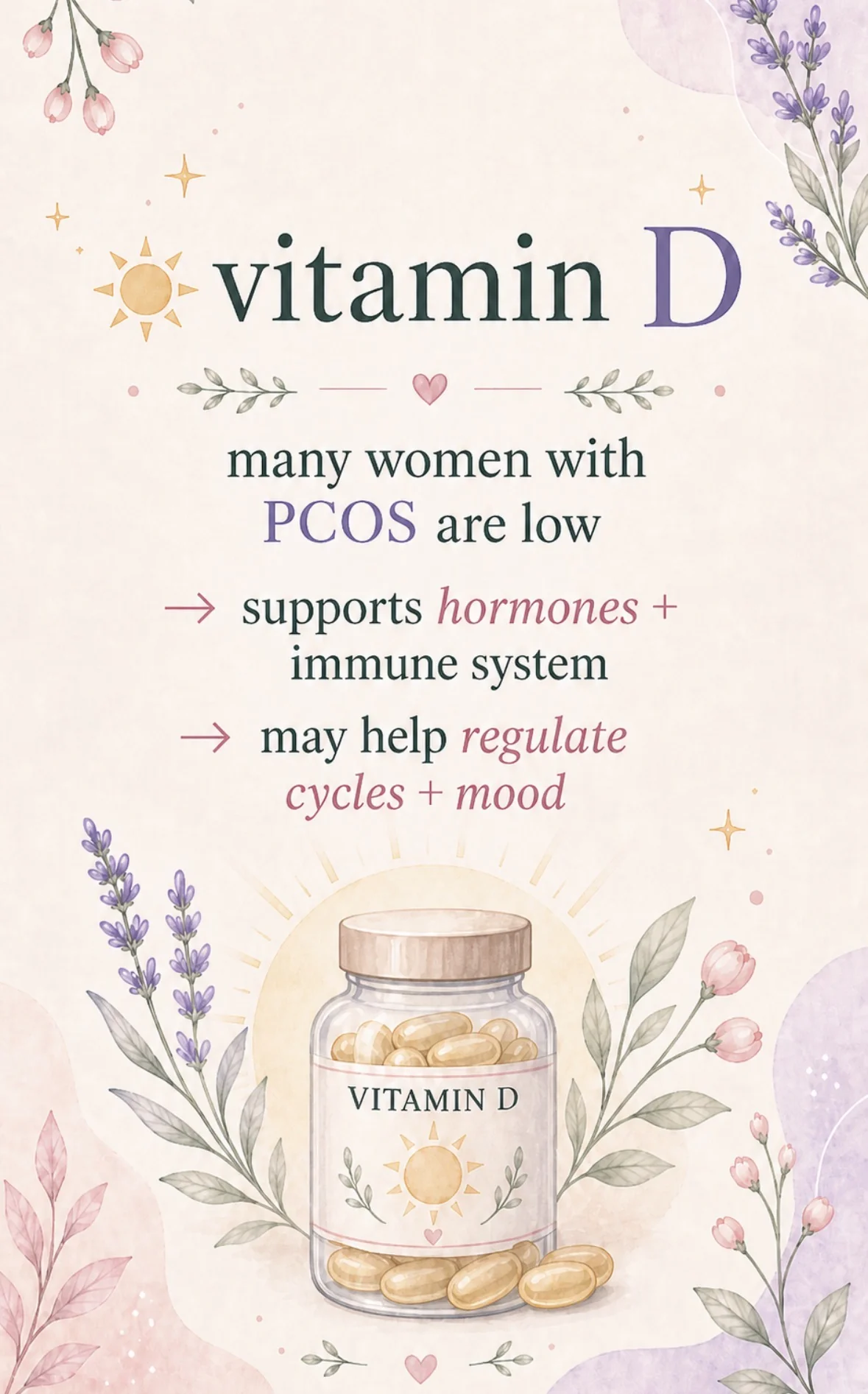 Vitamin D and PCOS: hormone, immune, and cycle support