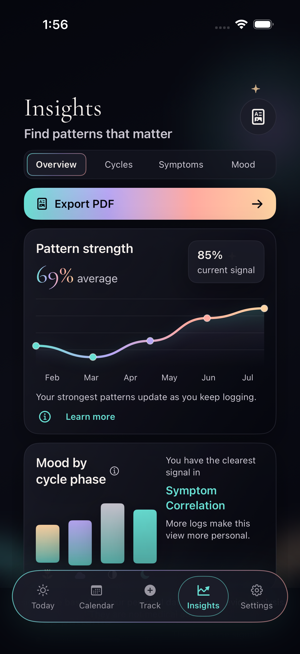 CycleBalance Lunar Calm insights